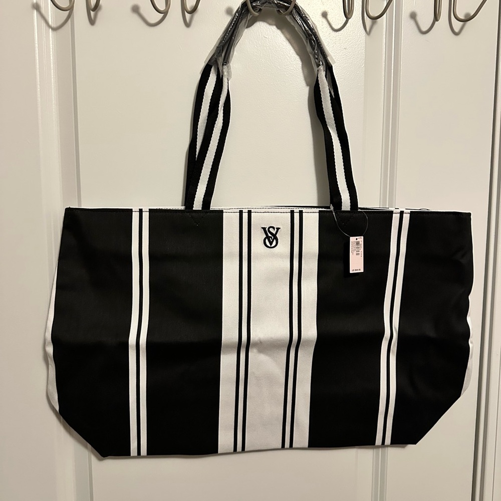 Victoria's Secret Monochrome Striped Tote